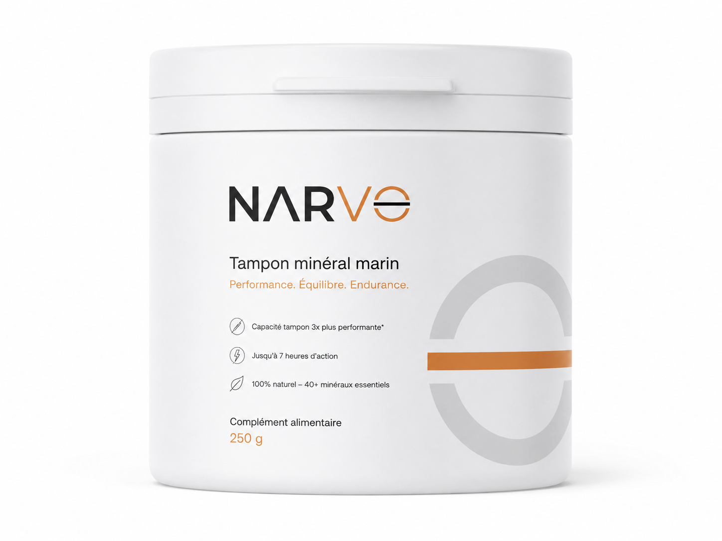 NARVO - Tampon minéral marin 250g - Packshot fond noir